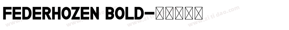 Federhozen Bold字体转换